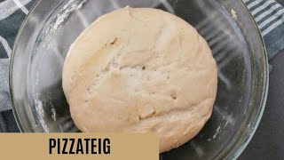 Pizzateig Rezept mit Trockenhefe  Pizza selber machen Grundrezept [upl. by Alekahs]