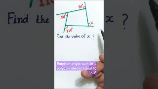 What is the sum of exterior angles in a Polygon  polygon mathstricks maths [upl. by Assirak34]