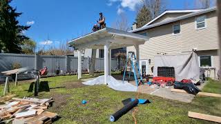 Metal Roof Pergola Time lapse [upl. by Repsaj]