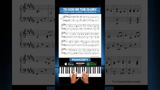 To God Be The Glory Piano Tutorial with Sheet Music Instrumental Hymn Worship Music [upl. by Rod]