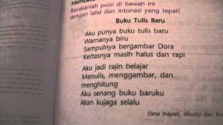 Multiliteracy 4 Reading Indonesian from a School Book  Poetry [upl. by Naujud]