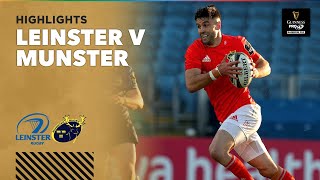 3 Minute Highlights Leinster v Munster  Round 1  Guinness PRO14 Rainbow Cup [upl. by Ellohcin]