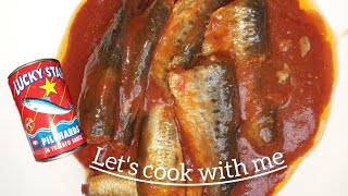 SIMPLE LUCKY STAR PILCHARDS TINNED FISH RECIPE  LETS COOK SOUTHAFRICANYOUTUBER [upl. by Narton]