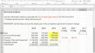 Horizontal Analysis [upl. by Leuqim]