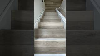 Custom vinyl stair tread installation  build diy shorts [upl. by Yraccaz]