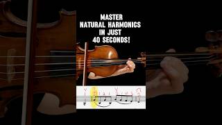 Violin Harmonics in 40 sec violintutorial harmonics [upl. by Nuawaj]