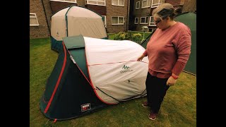 Our tent review Decathlon Quechua 2 Seconds 3XL Fresh amp Black pop up tent quechua [upl. by Goines]