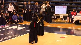 Kendo Open de France 2018 Wang Branden USA vs Giagheddu Andrea TORINO [upl. by Ardnassac]