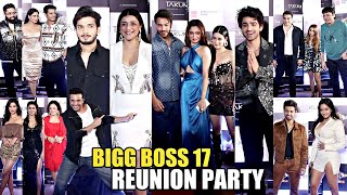 Bigg Boss 17 Reunion Party Ankita Lokhande Mannara Chopra Abhishek Kumar Munawar Faruqui amp Other [upl. by Trenton]