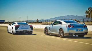 Drag Race 2012 Lexus LFA vs 2010 Nissan GTR [upl. by Oicatsana]