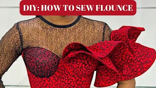 HOW TO CUT AND SEW FLOUNCE  DIY RUFFLE  BEGINNER FRIENDLY [upl. by Eugeniusz]