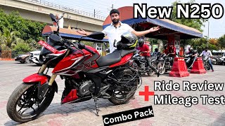 Killer Look New Pulsar N250 Ride Review And Mileage Test  N250 First Ride Impressions N250 Mileage [upl. by Poree405]