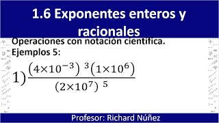 12 Operaciones con notación científica Ejemplos 5 [upl. by Scheers]