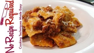 Ravioli Bolognese  NoRecipeRequiredcom [upl. by Lebna]