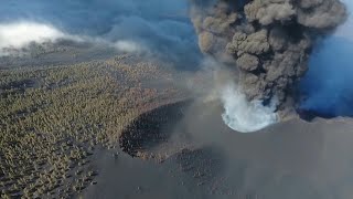 Large ash cloud rises from Canary Islands volcano  AFP [upl. by Rapp456]