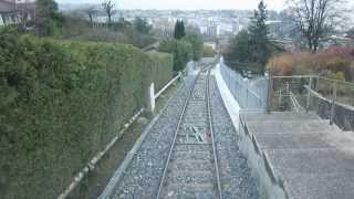 Standseilbahn 180001 Vevey  Mont Pèlerin Talfahrt  Funiculaire [upl. by Lise]