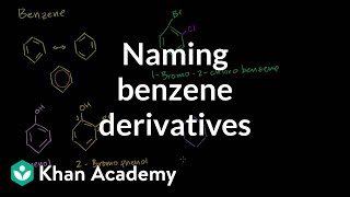 Naming benzene derivatives introduction  Aromatic Compounds  Organic chemistry  Khan Academy [upl. by Yeneffit258]