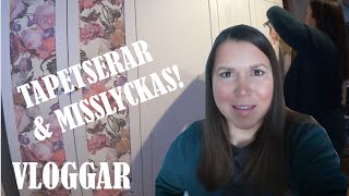 VLOGG  Tapetserar en IKEA garderob [upl. by Fabe]