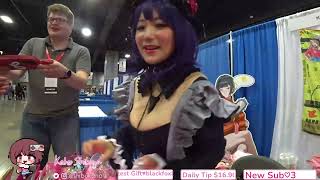 Twitch clip Kaho Shibuyas table booth stream at Otakon 2023 [upl. by Dena]