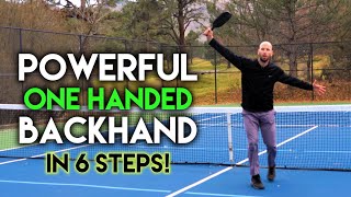 How To Hit a Pickleball OneHanded Backhand In 6 Steps [upl. by Enerahs]