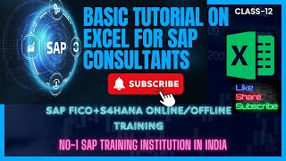 Class12 MSEXCEL knowledge for on sap consultantExcel using any SAP Excel tips for SAP consultant [upl. by Notwal]