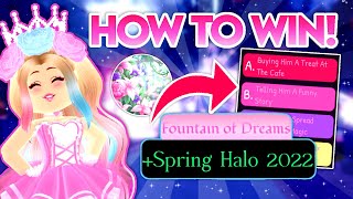 ANSWERS HOW TO WIN THE SPRING HALO 2022 Royale High Valentines Day Update 2022 Halo Story Answers [upl. by Falda]