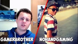 GamerBrother reagiert wie NoHandGaming auf seine ALTEN VIDEOS REAGIERT [upl. by Oriane]