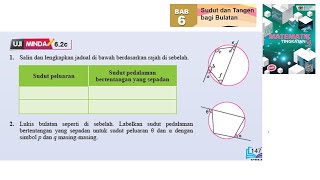 KSSM Matematik Tingkatan 3 Bab 6 sudut dan tangen bagi bulatan uji minda 62c tingkatan 3 [upl. by Purington252]