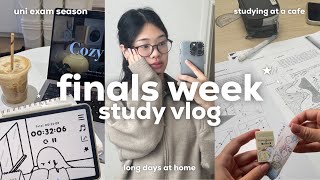 finals study vlog ☕️ literally running late to my exam mental breakdowns daily routine at home [upl. by Ydaj635]