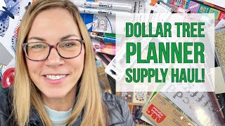 Huge Dollar Tree Planner amp Stationery Haul Paper Crafting Supplies  Stickers Pens Paper amp More [upl. by Hazen]