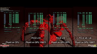 PhysX CPU vs GPU vs GPU PhysX [upl. by Llednov]