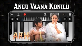 Angu Vaana Konilu Song  Slow Version Piano Tutorial  Mobile Piano [upl. by Arvell119]