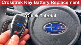 Subaru Crosstrek remote key fob battery replacement 2021 2022 2023 2024 [upl. by Hepza594]