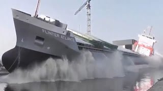 Уникальные кадры спуска кораблей на воду Descent ships [upl. by Weslee]