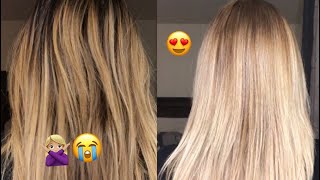 How to tone a blonde balayage with Wella T14 [upl. by Trimble]