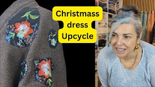 Upcycling my Christmas dress and sewing something beautiful for winter [upl. by Yenitsed]