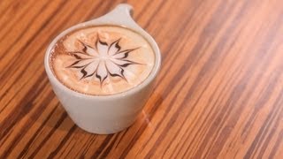 How to Etch a Star  Latte Art [upl. by Aynav]