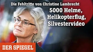 Die Fehltritte von Christine Lambrecht 5000 Helme Helikopterflug Silvestervideo  DER SPIEGEL [upl. by Torr]