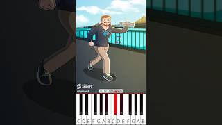 MrBeast Running With Bigger And Bigger TheToonTubers  Octave Piano Tutorial [upl. by Ely]