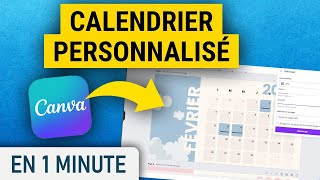 Créer son calendrier personnalisé avec Canva [upl. by Nidak]