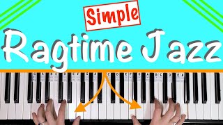 How to play Simple Ragtime Jazz Piano tutorial lesson [upl. by Silletram114]