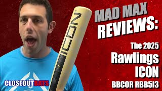 Rawlings ICON BBCOR Bat RBB5I3 Overview 2025 [upl. by Ayikan43]