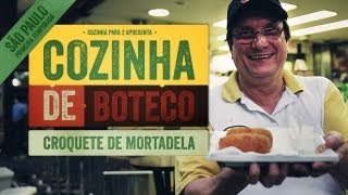 Cozinha de Boteco SP 4  Croquete de Mortadela Bar do Mané [upl. by Aliekat]