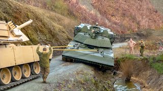 What Happens When US Massive 70 Tons Battle Tank Falls Into a Ditch [upl. by Younger539]