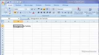 Saisir du texte sur deux lignes avec Excel [upl. by Suqram566]