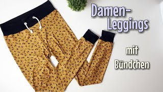 Damen Leggings  Nähanleitung OHNE Schnittmuster  Für Anfänger  Nähtinchen [upl. by Anaeed]