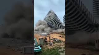 Demolishing unconstructed highrise buildings in china china construction destruction demolish [upl. by Kitti]