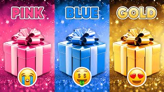 Choose Your Gift Pink Blue or Gold 💗💙⭐️ How Lucky Are You 🎁 Quiz Kingdom [upl. by Armalda]