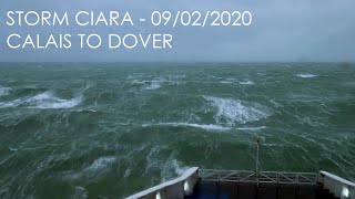 Storm Ciara  Calais to Dover [upl. by Airdnazxela203]