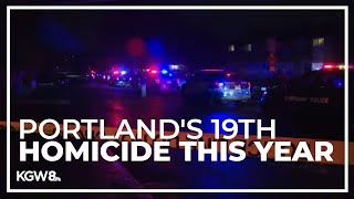 Shooting in Lents neighborhood marks Portlands 19th homicide this year [upl. by Allerim356]